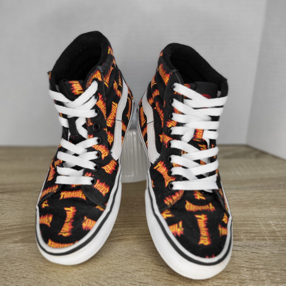 Vans Black‎ and Orange High-Top Sneakers